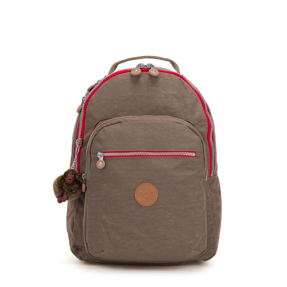 Kipling CLAS SEOUL Large backpack with Notebook Defense Correct Light tan C.