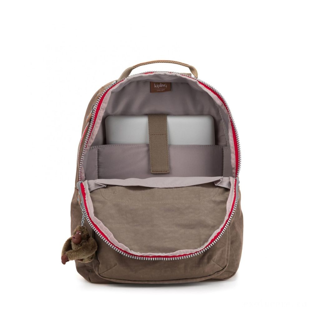 Kipling CLAS SEOUL Sizable knapsack along with Notebook Protection True Off-white C.