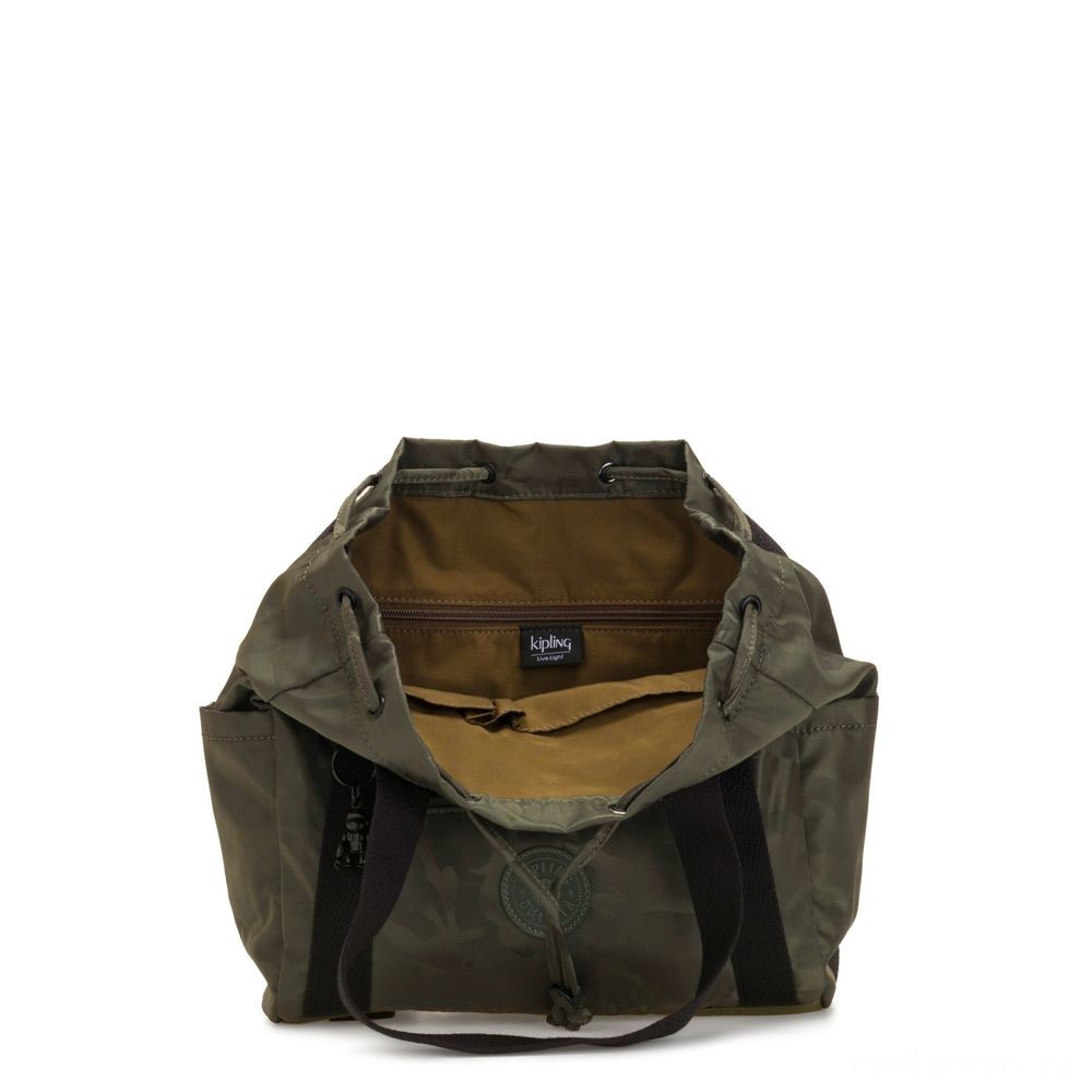 Kipling Craft BACKPACK S Little Backpack (drawstring) Silk Camouflage.