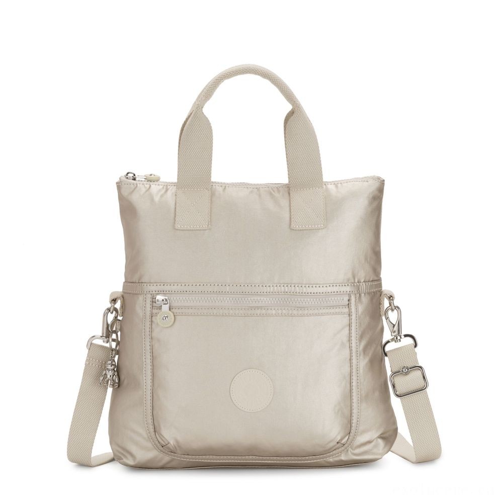 Kipling ELEVA Shoulderbag along with Easily Removable and Modifiable Strap Cloud Steel.