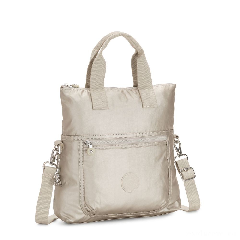 Kipling ELEVA Shoulderbag with Modifiable and also easily removable Strap Cloud Metallic.