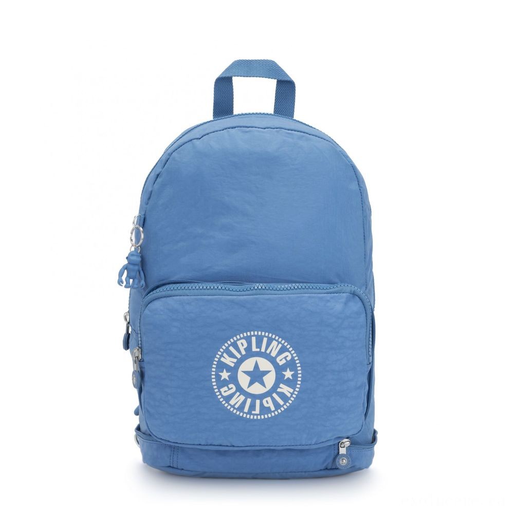 Kipling CLASSIC NIMAN FOLD 2-In-1 Convertible Crossbody Bag and Backpack Dynamic Blue.