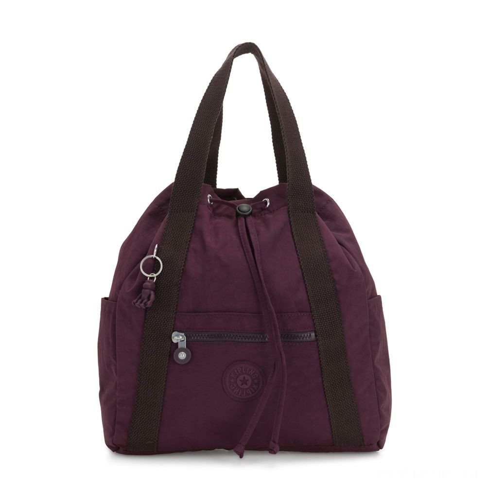 Kipling ART BAG S Little Drawstring Backpack Dark Plum.