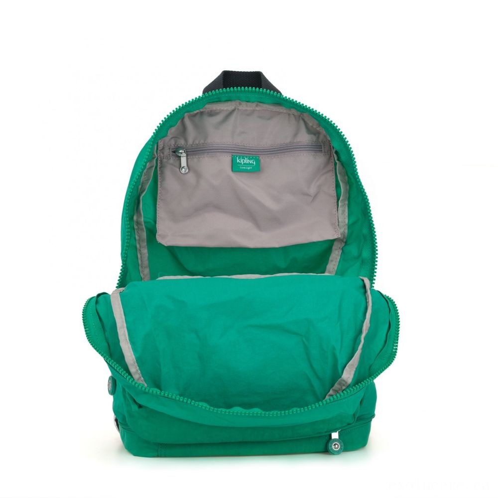 Kipling CLASSIC NIMAN FOLD 2-In-1 Convertible Crossbody Bag and also Knapsack Lively Green.