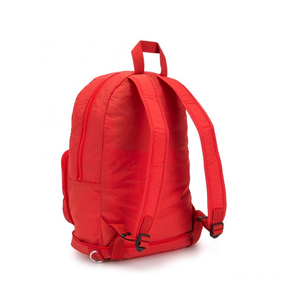 Kipling Standard NIMAN CREASE 2-In-1 Convertible Crossbody Bag and Knapsack Energetic Red NC.