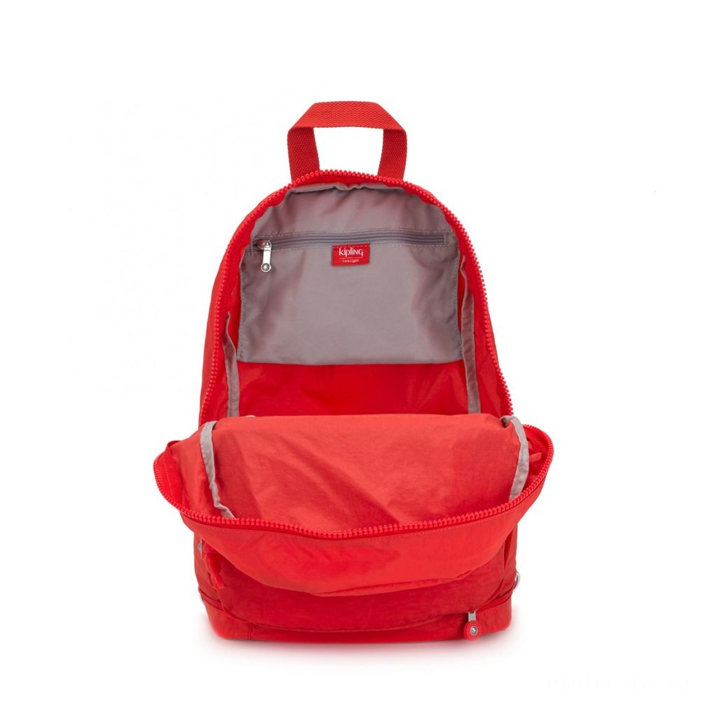 End of Season Sale - Kipling Standard NIMAN FOLD 2-In-1 Convertible Crossbody Bag and also Backpack Energetic Red NC. - Markdown Mardi Gras:£23[nebag5666ca]