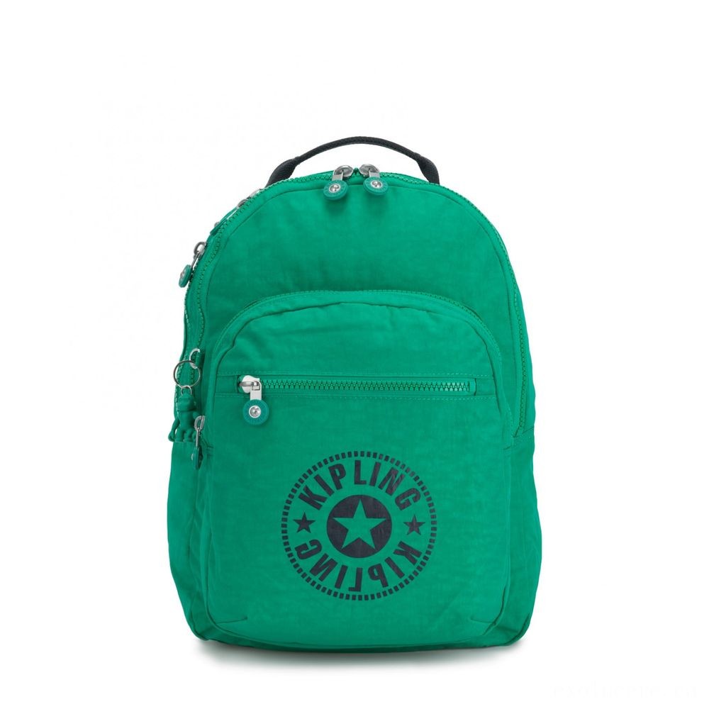 Super Sale - Kipling CLAS SEOUL Water Repellent Knapsack with Laptop Pc Compartment Lively Green. - Thanksgiving Throwdown:£27[libag5670nk]