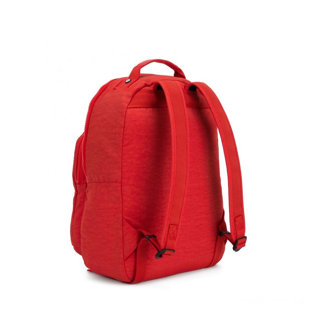 Independence Day Sale - Kipling CLAS SEOUL Water Repellent Backpack with Laptop Computer Chamber Energetic Reddish NC. - Unbelievable Savings Extravaganza:£24