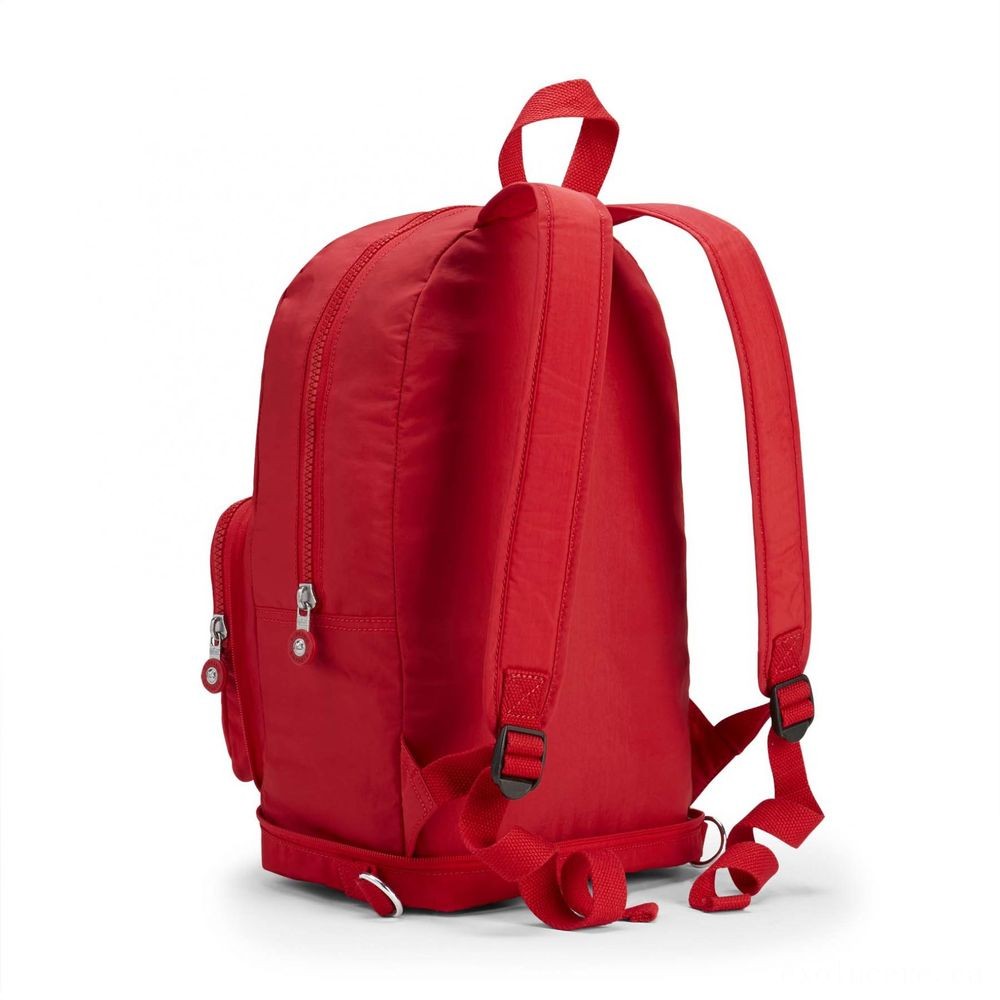 Kipling CLASSIC NIMAN FOLD 2-In-1 Convertible Crossbody Bag as well as Backpack Lively Red.