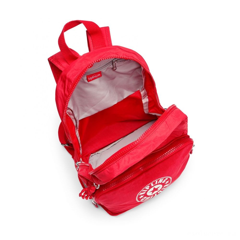 Kipling CLASSIC NIMAN LAYER 2-In-1 Convertible Crossbody Bag as well as Backpack Lively Reddish.
