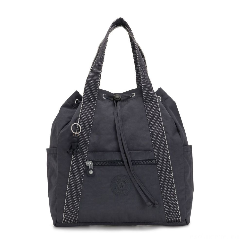 Kipling Fine Art BAG S Little Drawstring Bag Night Grey.