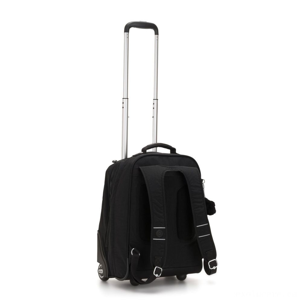 Kipling SOOBIN illumination Big wheeled backpack with notebook security True Black.