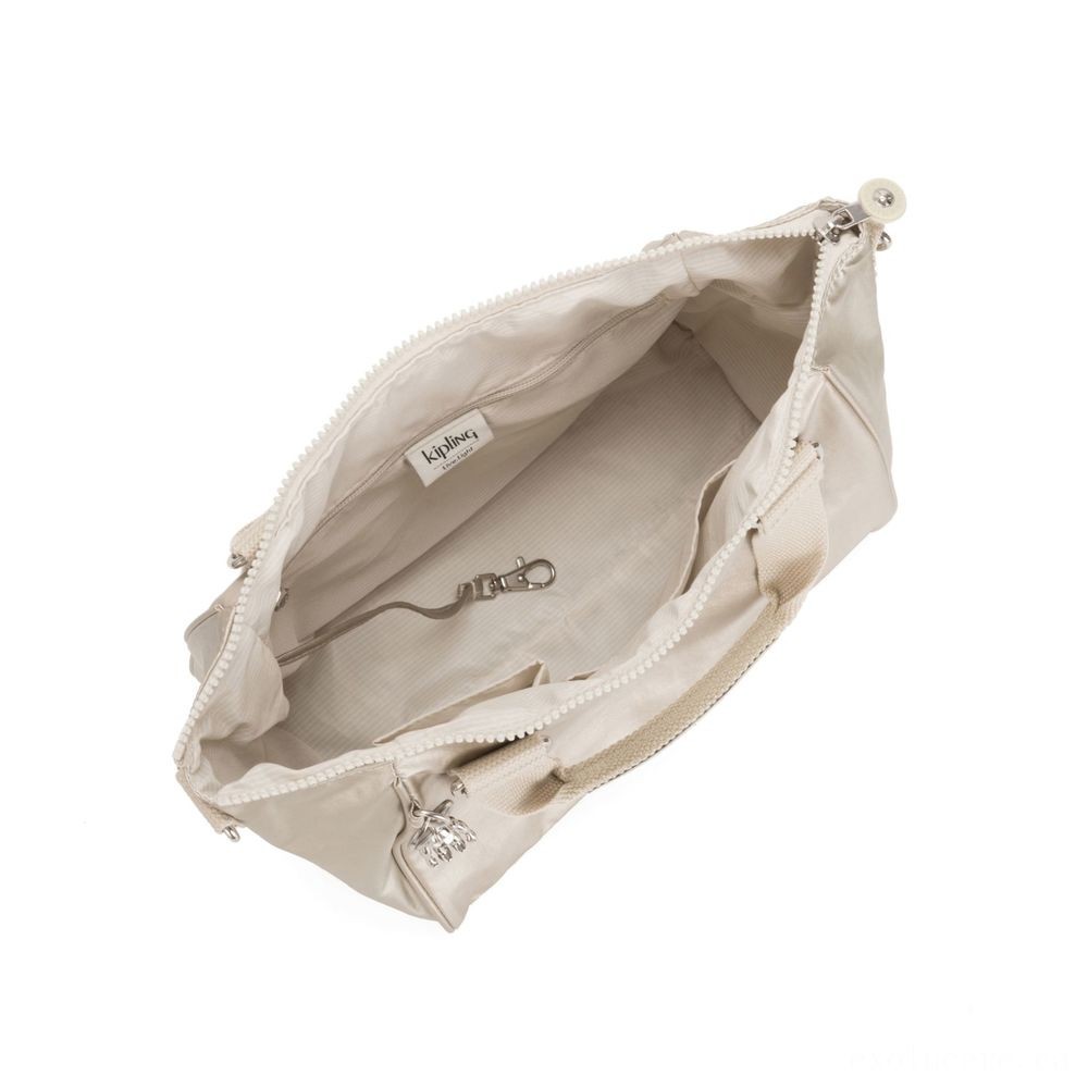 October Halloween Sale - Kipling AMIEL Channel Handbag Cloud Metallic. - Super Sale Sunday:£36[jcbag5700ba]