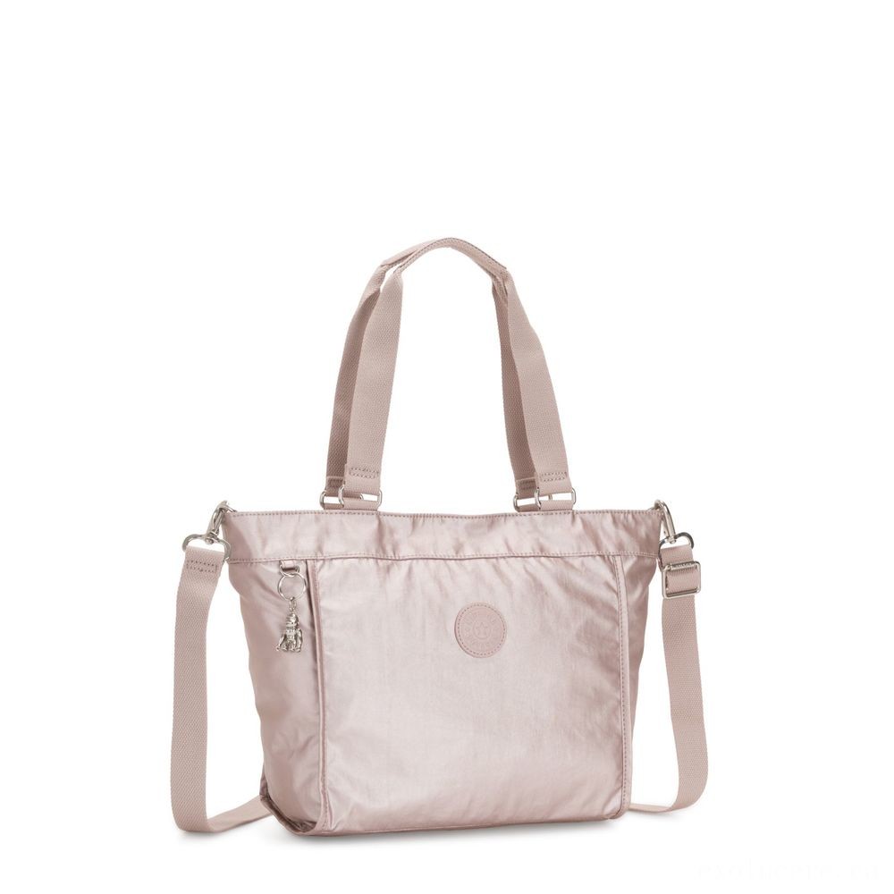 Kipling Brand New SHOPPER S Tiny Shoulder Bag With Detachable Shoulder Strap Metallic Flower.