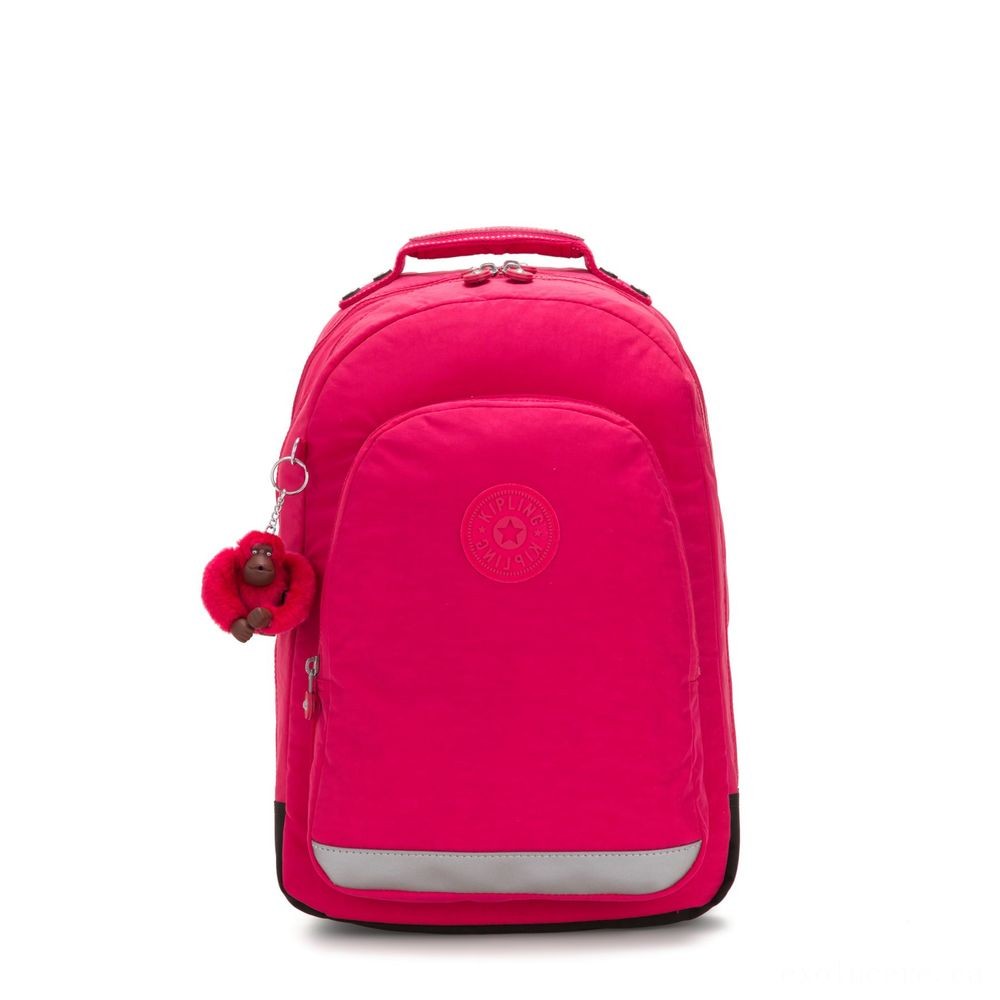 Kipling course area Huge backpack with laptop security True Pink.