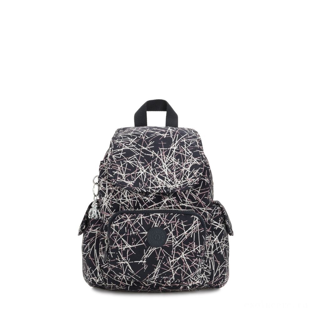 Gift Guide Sale - Kipling Area PACK MINI City Pack Mini Backpack Navy Stick Publish. - Sale-A-Thon Spectacular:£37