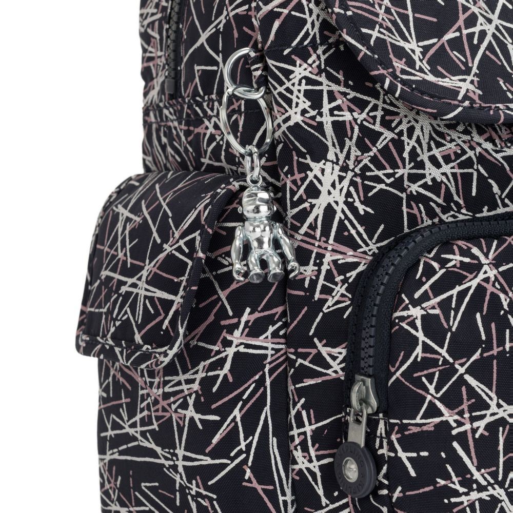 Kipling Urban Area BUNDLE MINI Metropolitan Area Load Mini Backpack Navy Stick Print.