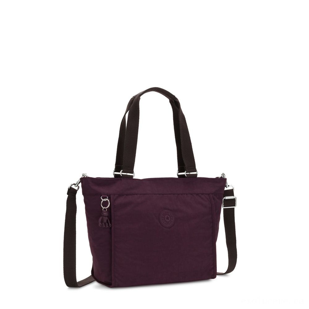 Kipling Brand New CONSUMER S Small Purse Along With Easily Removable Shoulder Strap Dark Plum.