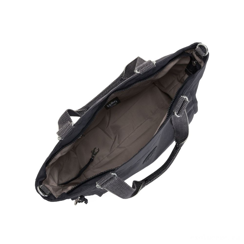 Kipling NEW BUYER S Small Handbag Along With Easily Removable Shoulder Strap Night Grey.