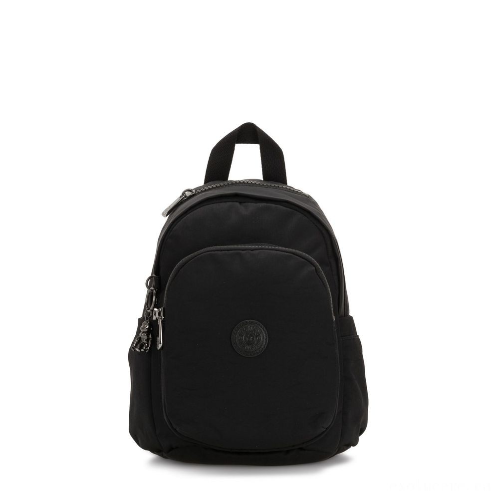 Kipling DELIA MINI Small Backpack along with Front End Wallet and Leading Handle Rich Black.