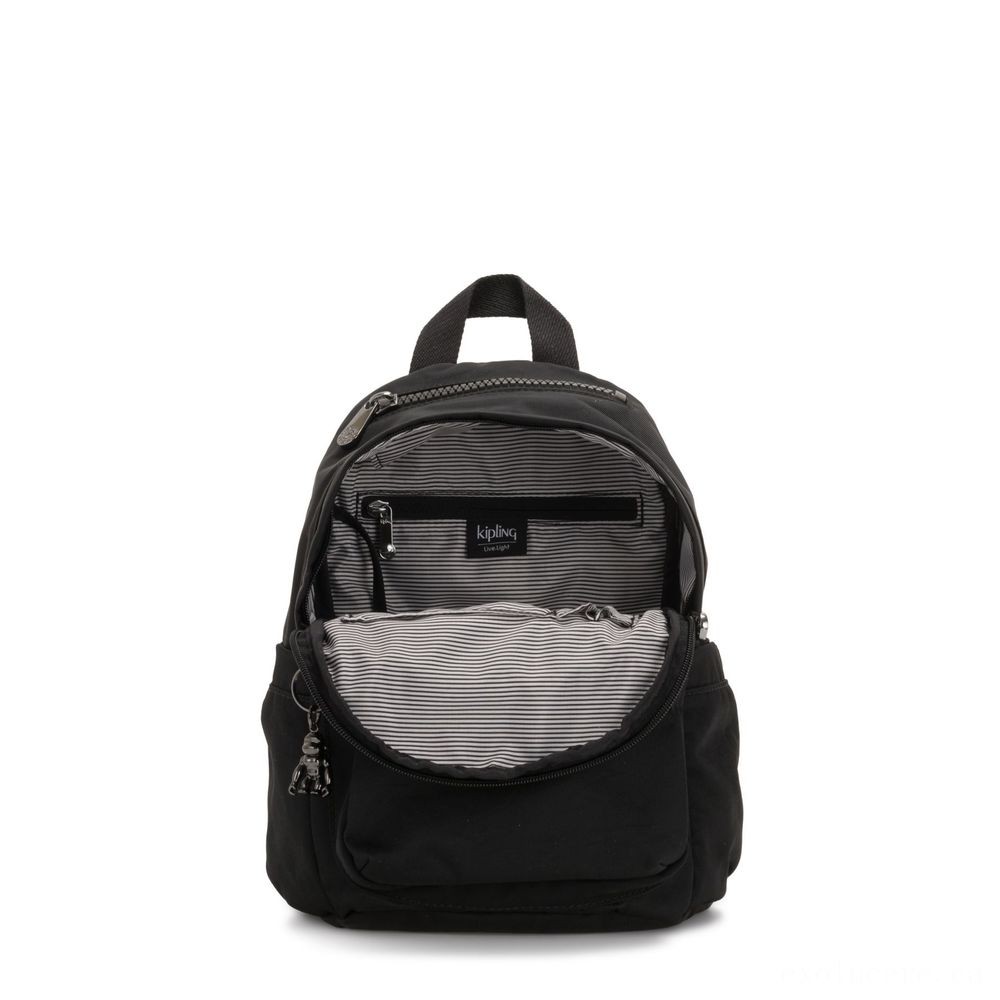 Kipling DELIA MINI Small Knapsack along with Front End Wallet and also Best Take Care Of Rich Black.