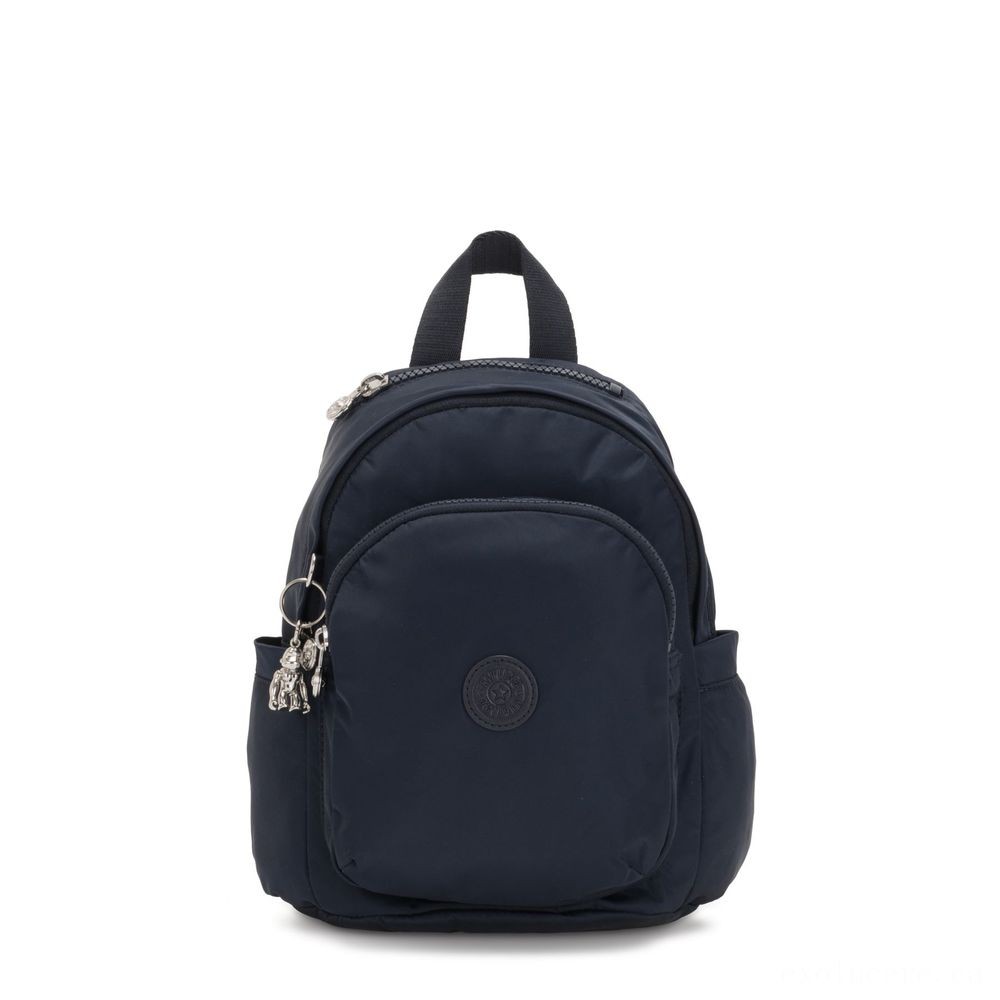Kipling DELIA MINI Small Bag along with Face Pocket and Best Deal With Correct Blue Twill.