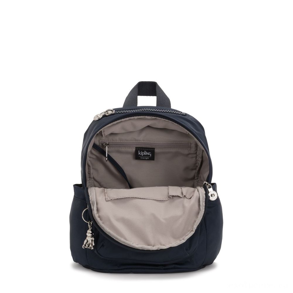 Kipling DELIA MINI Small Backpack along with Front End Wallet as well as Top Deal With Correct Blue Twill.