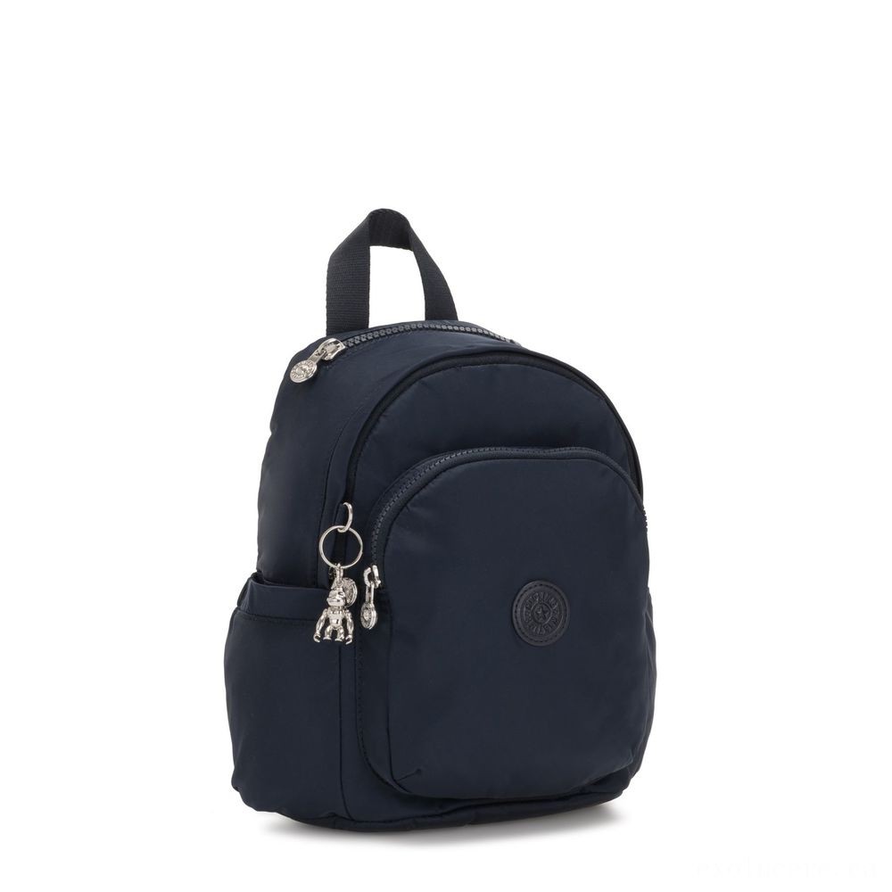 Flea Market Sale - Kipling DELIA MINI Small Knapsack with Face Pocket and also Best Handle Accurate Blue Cloth. - Mid-Season Mixer:£51[libag5748nk]