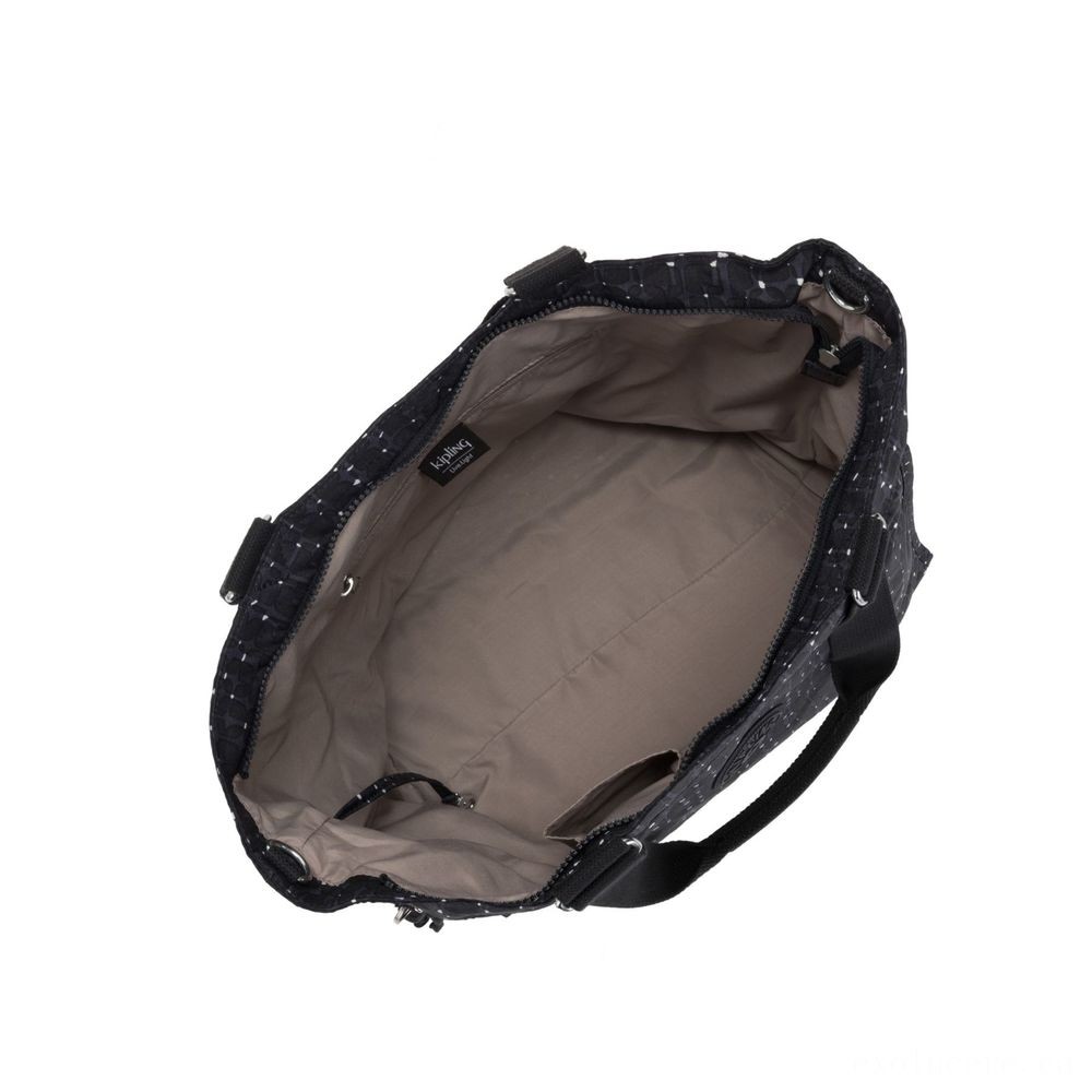 Back to School Sale - Kipling Brand-new CONSUMER L Huge Handbag With Removable Shoulder Band Ceramic Tile Print. - Surprise:£27[cobag5755li]