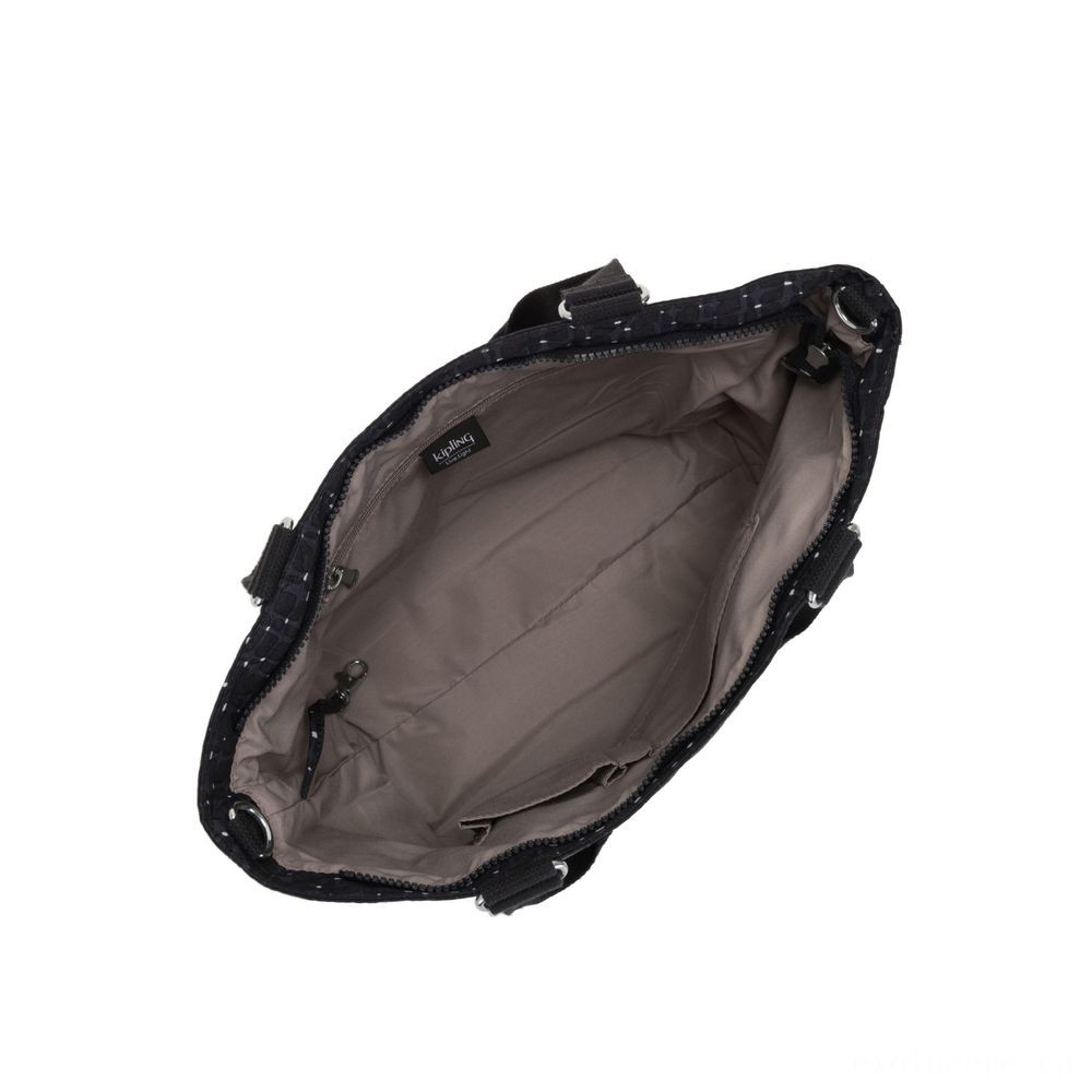 Kipling Brand-new CONSUMER S Little Handbag With Removable Shoulder Band Ceramic Tile Print.