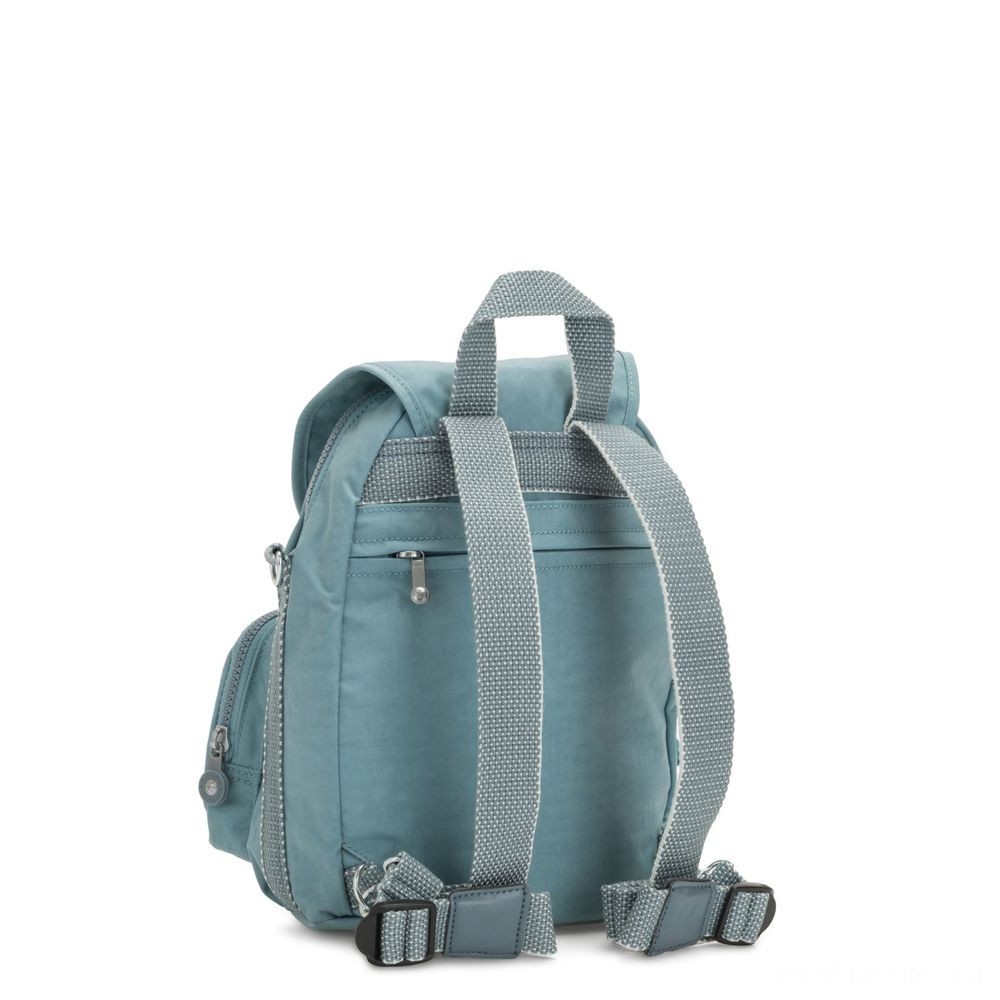 Kipling FIREFLY UP Little Backpack Covertible To Purse Water Frost.