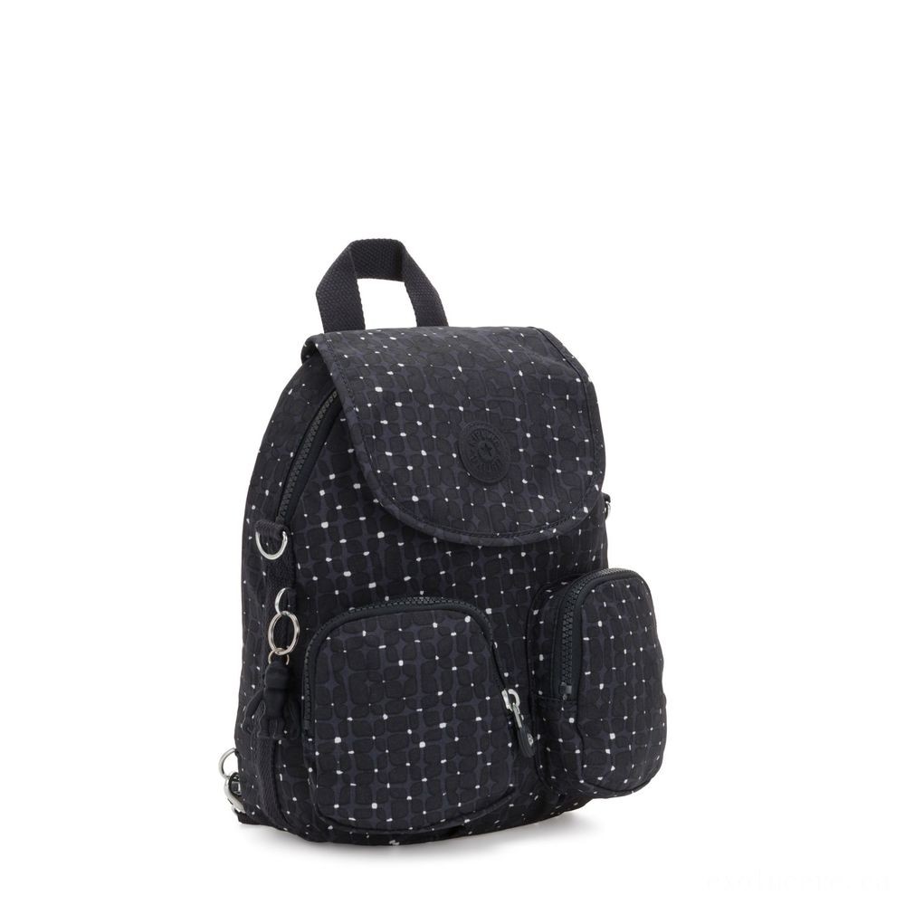 Going Out of Business Sale - Kipling FIREFLY UP Tiny Knapsack Covertible To Purse Tile Print. - Summer Savings Shindig:£28