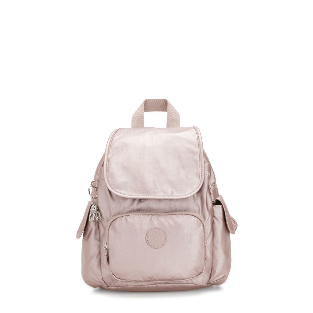 Limited Time Offer - Kipling Area PACK MINI City Stuff Mini Backpack Metallic Rose. - Two-for-One Tuesday:£31