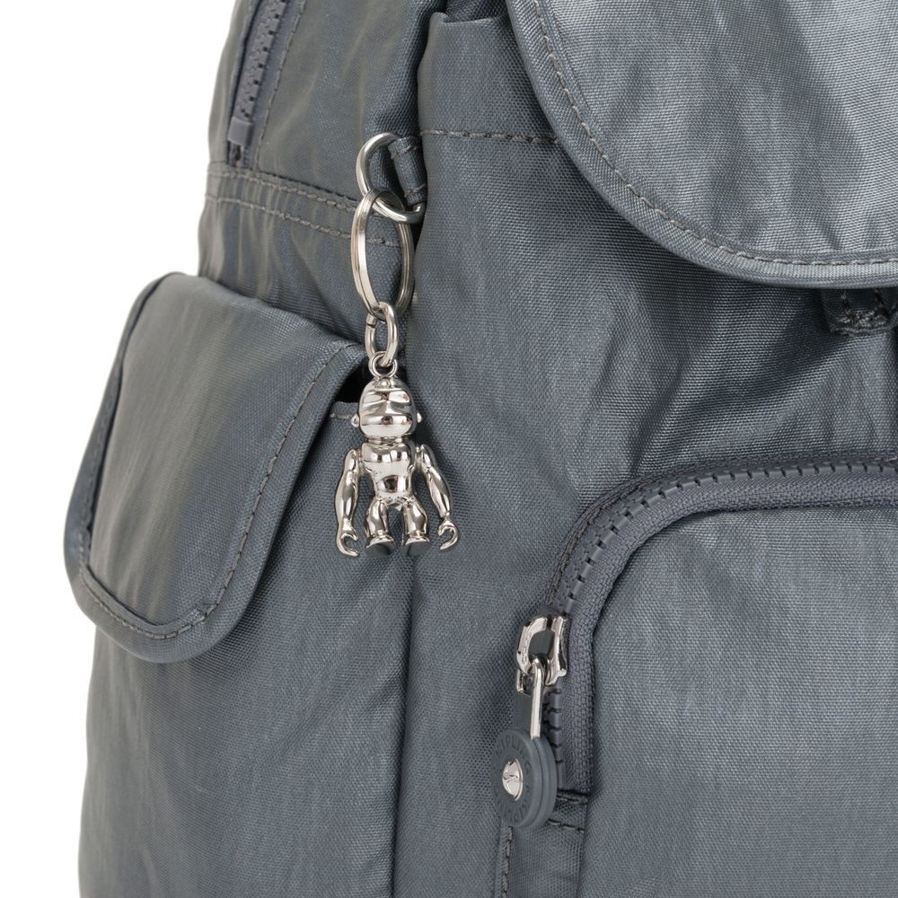 Kipling Metropolitan Area KIT MINI Metropolitan Area Load Mini Backpack Steel Grey Metallic.