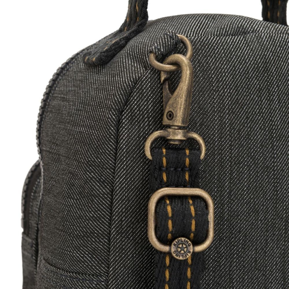 Kipling ALBER Small 3-in-1 convertible: bum bag, crossbody or backpack Black Indigo.