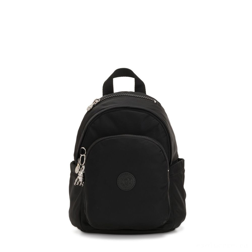 Kipling DELIA MINI Small Backpack with Face Wallet and Leading Manage Galaxy Black.