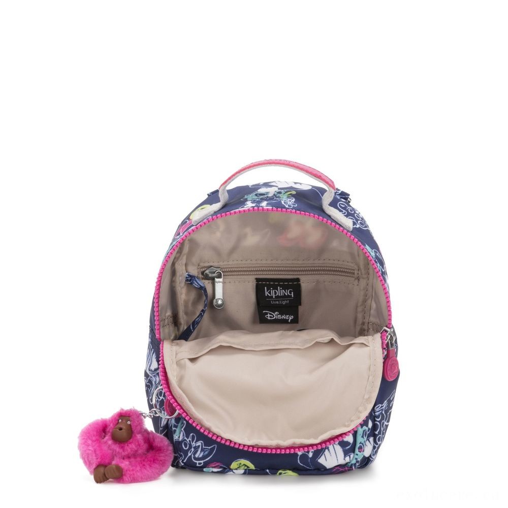Kipling D ALBER Small 3-in-1 convertible: bum crossbody, backpack or even bag Doodle Blue.