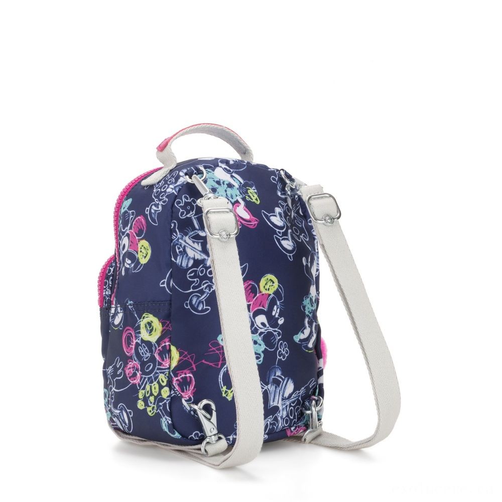 Kipling D ALBER Small 3-in-1 convertible: bum bag, crossbody or even backpack Doodle Blue.
