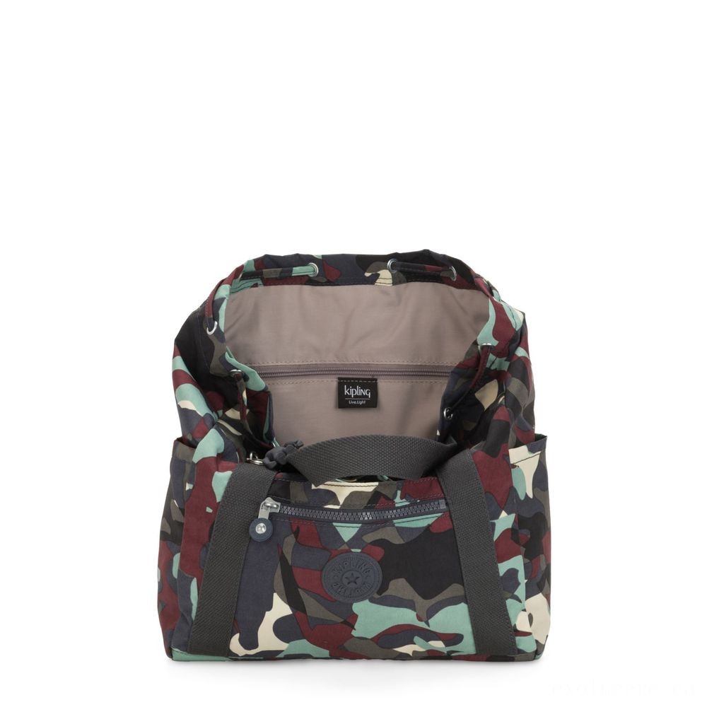 Buy One Get One Free - Kipling Fine Art BACKPACK S Little Drawstring Backpack Camo Huge. - Sale-A-Thon:£43[libag5816nk]