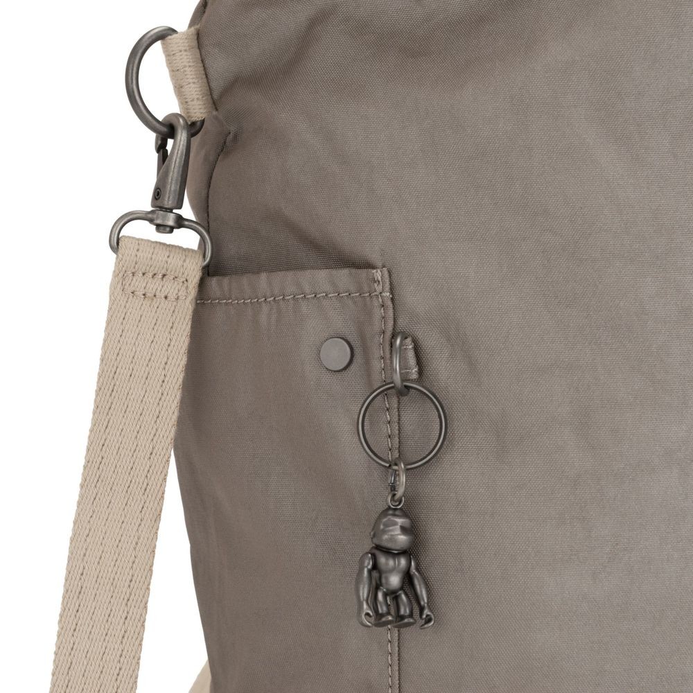 Kipling URBANA Hobo Bag Throughout Physical Body With Detachable Shoulder Strap Fungi Steel