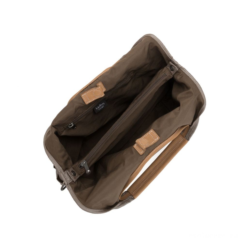 Kipling URBANA Hobo Bag Around Physical Body With Detachable Shoulder Strap Fungi Metallic