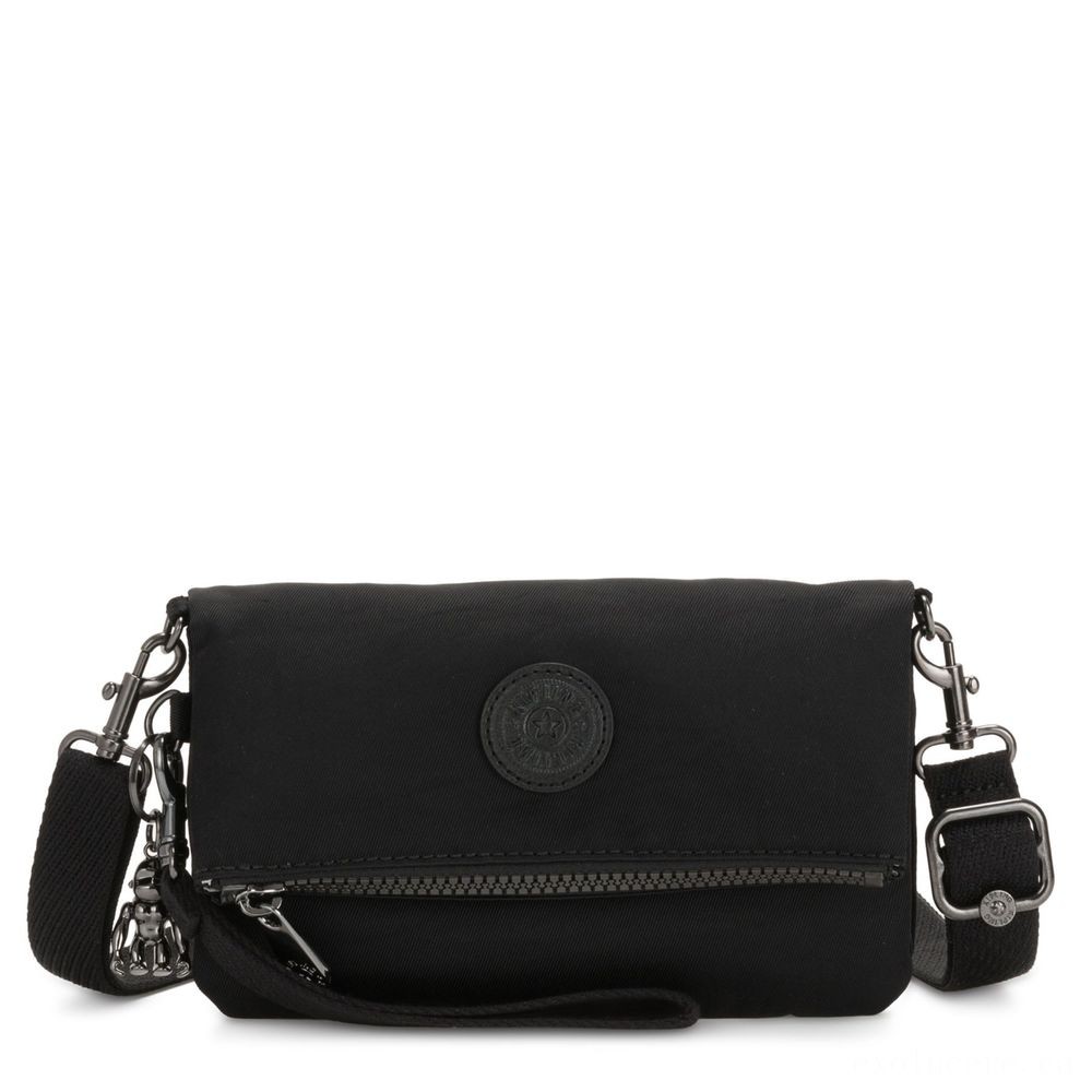 Kipling LYNNE Small Crossbody Bag with Detachable Flexible Shoulder strap Rich Black.