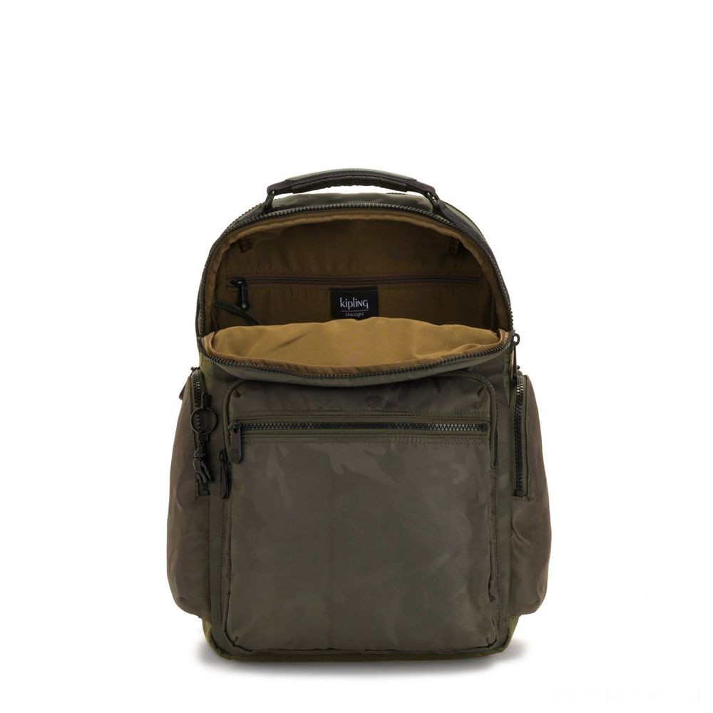 Kipling OSHO Huge backpack with organsiational wallets Satin Camo.