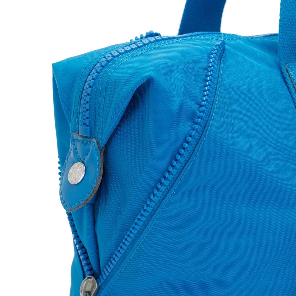 Kipling Craft M Art Lug Bag with 2 Front End Wallets Methyl Blue Nc.