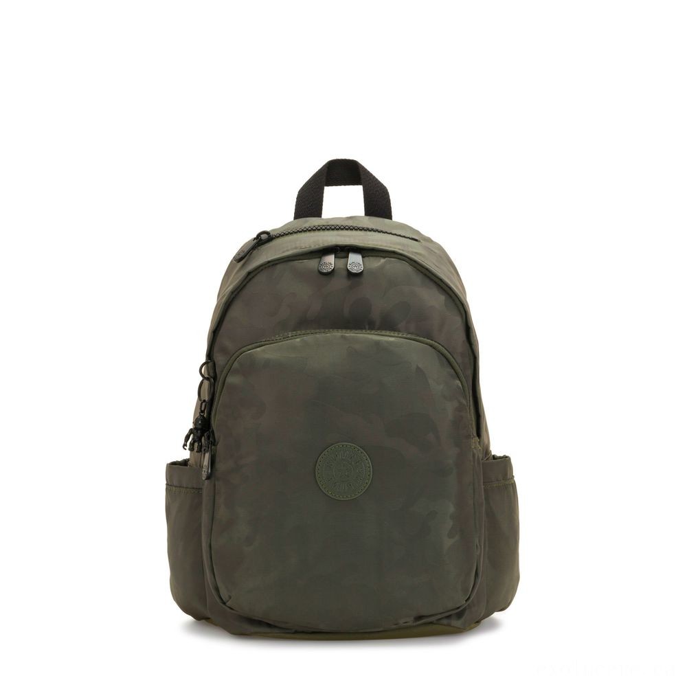 Kipling DELIA Channel Backpack with Front Pocket and also Leading Deal With Silk Camo.