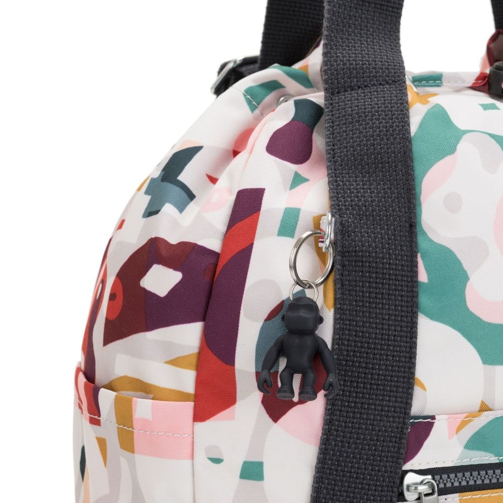 Kipling Fine Art BACKPACK M Art Drawstring Backpack Popular Music Imprint.