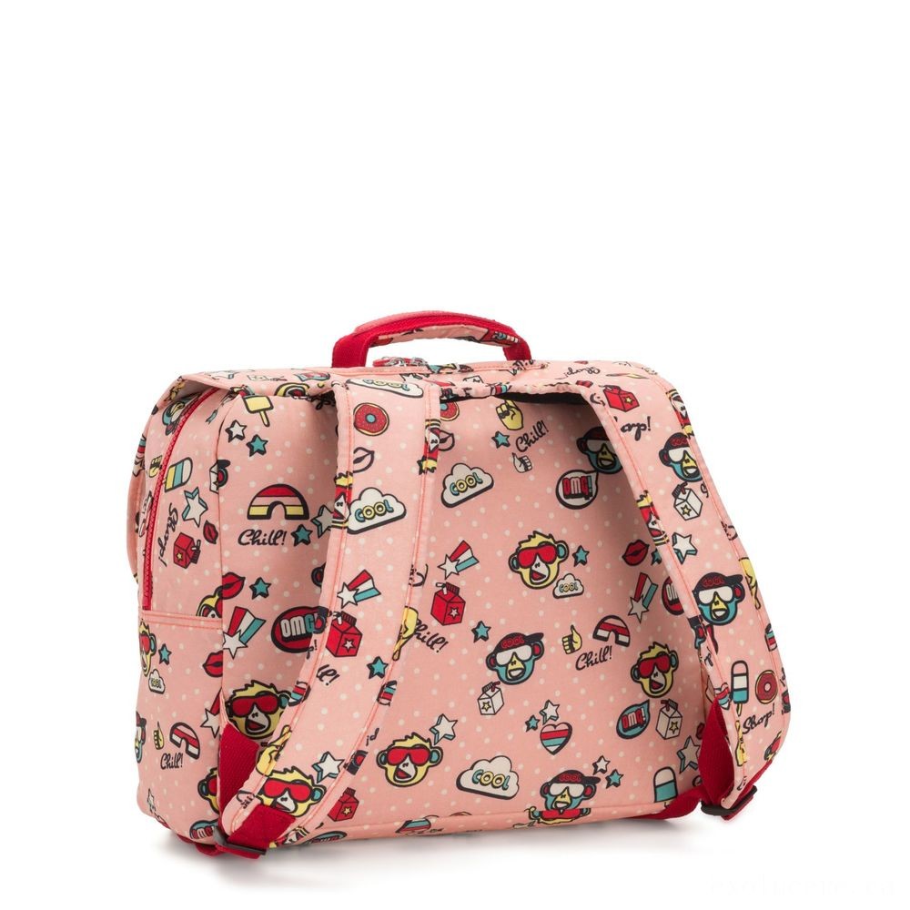 Members Only Sale - Kipling INIKO Channel Schoolbag along with Padded Shoulder Straps Monkey Play. - Two-for-One:£45[chbag5883ar]