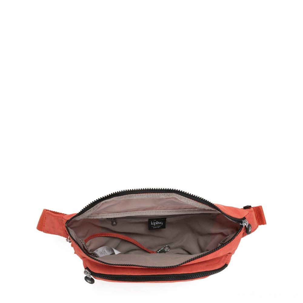 Loyalty Program Sale - Kipling YASEMINA XL Huge Bumbag Convertible to Crossbody Bag Hearty Orange - Deal:£38