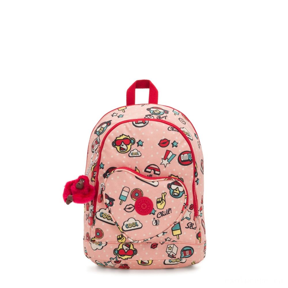 Kipling HEART knapsack Youngsters backpack Monkey Play.