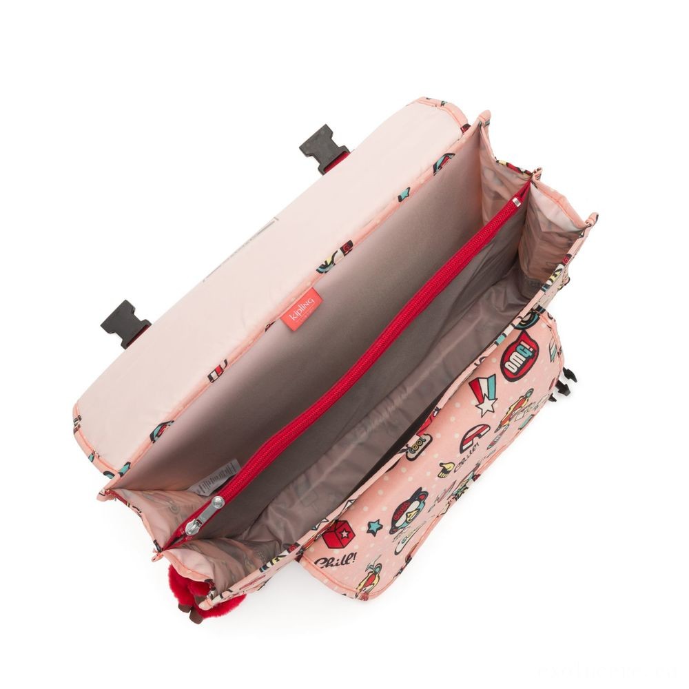 Cyber Monday Sale - Kipling PREPPY Medium Schoolbag Including Fluro Storm Cover Ape Play. - Mother's Day Mixer:£63[nebag5897ca]